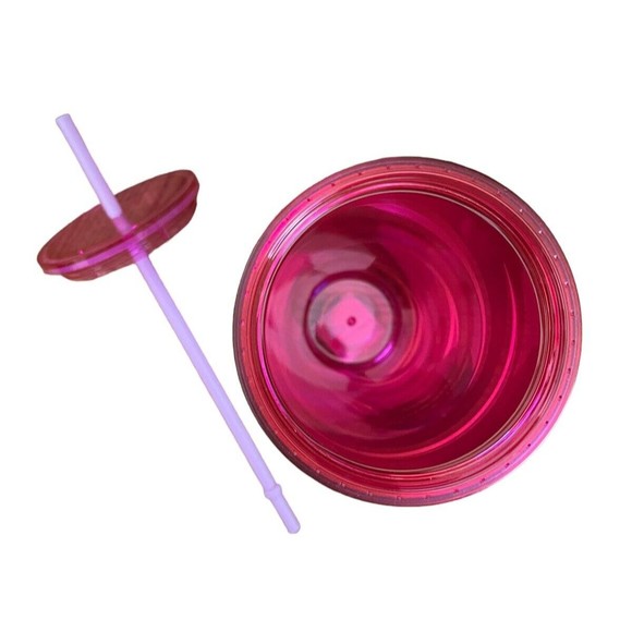 Starbucks Tumbler Christmas Holiday 2021 Red Gold Swirl Cold Cup 24 oz Venti - Picture 4 of 5